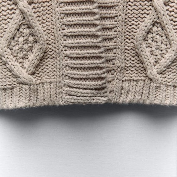 NWT ZARA CABLE KNIT COAT M, S 2142 - Picture 11 of 11